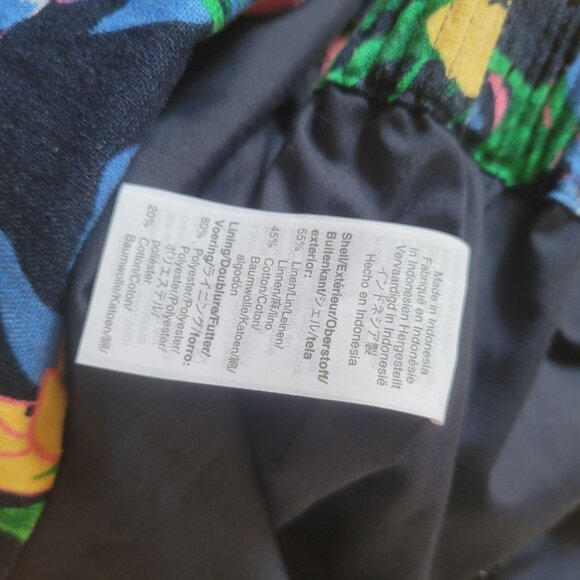 J Crew Floral Print Linen Elastic Waist Womens Skirt Size 10 - Picture 4 of 4